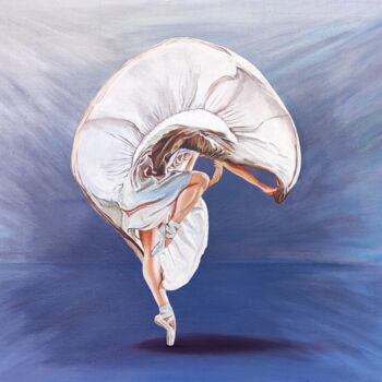 Malerei mit dem Titel "Ballerina 1" von David Sargsian, Original-Kunstwerk, Öl Auf artwork_cat. montiert