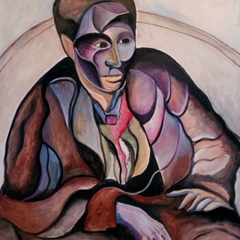 Pittura intitolato "Femme 2." da David Simard, Opera d'arte originale, Olio