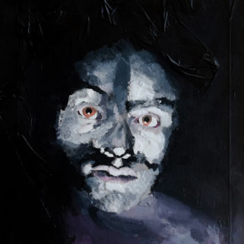 Painting titled "Le côté obscur" by David Singarella, Original Artwork, Acrylic