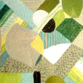 Arte textil titulada "Tapisseries _jardin…" por David Spanu, Obra de arte original, Tapiz