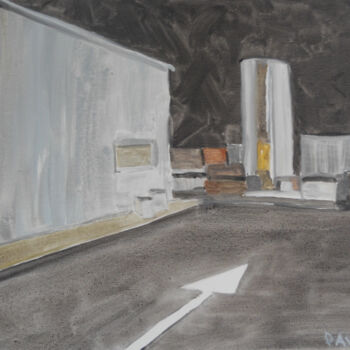 Painting titled "Z.I. Ambert, parking" by David Spanu, Original Artwork, Acrylic