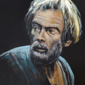 Painting titled "Portrait n°19" by David Stany Garnier, Original Artwork, Acrylic Mounted on Wood Stretcher frame