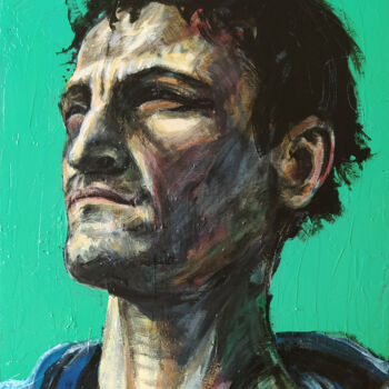 Картина под названием "Portrait (n°22)" - David Stany Garnier, Подлинное произведение искусства, Акрил Установлен на Деревян…