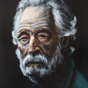 Painting titled "Portrait (n°38)" by David Stany Garnier, Original Artwork, Acrylic Mounted on Wood Stretcher frame