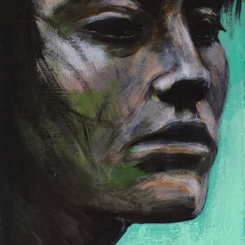 Картина под названием "Portrait (n°42)" - David Stany Garnier, Подлинное произведение искусства, Акрил Установлен на Деревян…