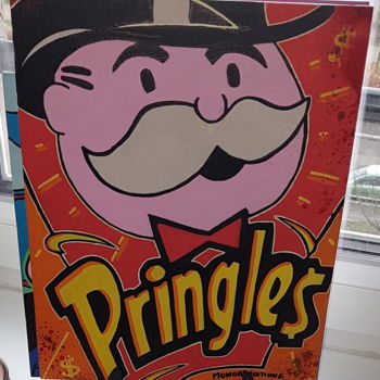 Painting titled "Pringles Monopoly M…" by Davdez, Original Artwork, Acrylic