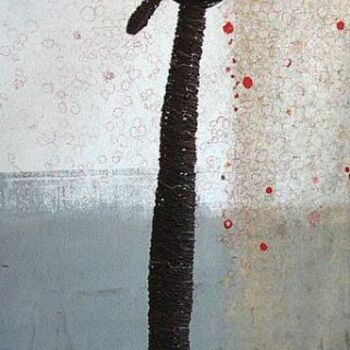 Scultura intitolato "abstact  ijzerdraad…" da David Vanorbeek, Opera d'arte originale, Metalli