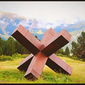 Скульптура под названием "Mégalo X" - David Vanorbeek, Подлинное произведение искусства, Металлы
