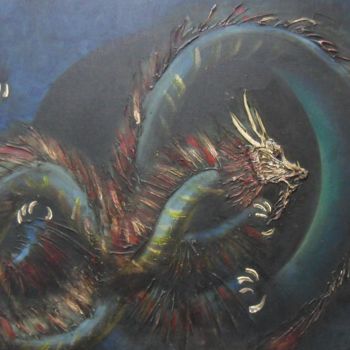 Pintura titulada "dragao.jpg" por David Villalobos, Obra de arte original