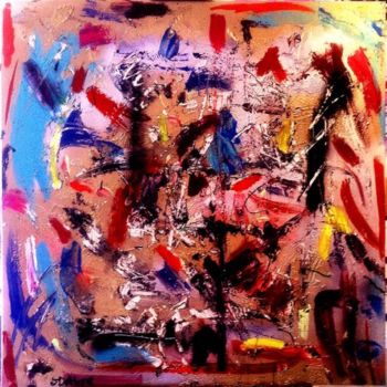 Painting titled "Shuffling Madness" by David Abse, Original Artwork, Oil