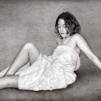 Drawing titled "Mélanie" by David Charruau, Original Artwork