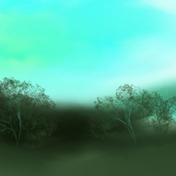Digital Arts titled ""Blue haze"" by David Paden, Original Artwork