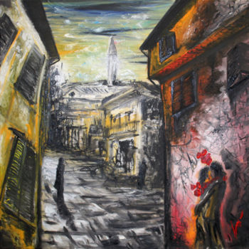 Painting titled "l'abbandono del gio…" by Davide Romano', Original Artwork, Oil