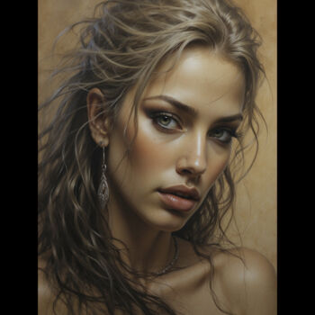 Photography titled "Elena" by Davide Poggio, Original Artwork, Digital Photography Mounted on Other rigid panel
