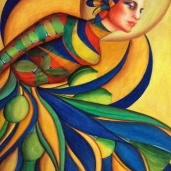 Painting titled "Demetra" by Rinella, Original Artwork, Other