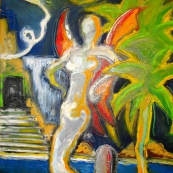 Pittura intitolato "Crisalide donna" da Davide Valdesi, Opera d'arte originale, Olio
