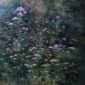 Peinture intitulée "Fleurs sauvages" par David Garcia, Œuvre d'art originale, Huile