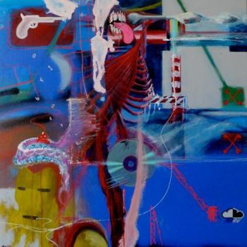 Peinture intitulée "le spectre de la cr…" par David Huet, Œuvre d'art originale, Huile