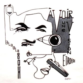 Zeichnungen mit dem Titel "Avoir une vision ét…" von David Huet, Original-Kunstwerk
