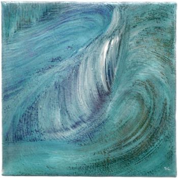 Schilderij getiteld "Vague Océane (Ocean…" door Davidian Gotis Abstraction Abstraite, Origineel Kunstwerk, Acryl