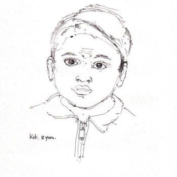 Drawing titled "Child" by David Blandin, Original Artwork