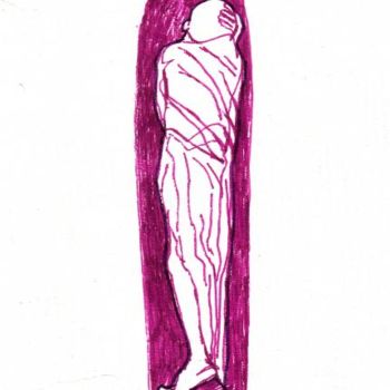 Drawing titled "Sommeil meditation 2" by David Blandin, Original Artwork