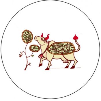 Gravures & estampes intitulée "Vache sacrée" par David Blandin, Œuvre d'art originale