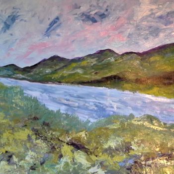 Painting titled "LAKES INLET" by David Cade, Original Artwork, Oil