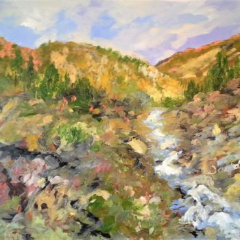 Painting titled "DOWNSTREAM EARLY AU…" by David Cade, Original Artwork, Oil