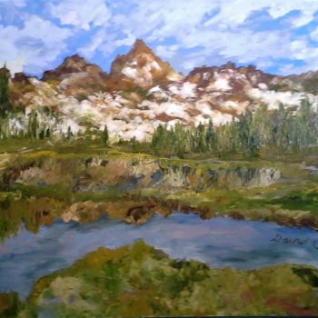 Painting titled "SNOW ON THE MOUNTAI…" by David Cade, Original Artwork, Oil