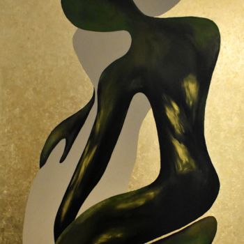 Malerei mit dem Titel "Réconfort" von David Le Pichon, Original-Kunstwerk, Öl