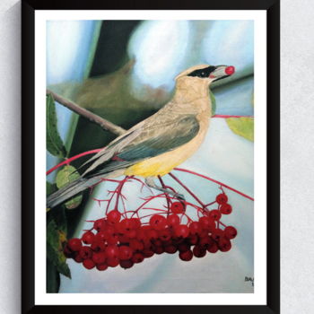 Painting titled "Brazilian  Birds" by David Lino, Original Artwork, Oil