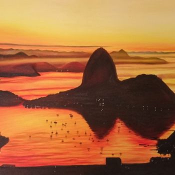 Pittura intitolato "Rio de Janeiro - Pã…" da David Lino, Opera d'arte originale, Acrilico