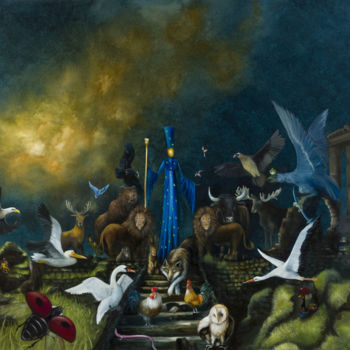 Картина под названием ""Europa aux Pays de…" - David Lorusso Di Mistri, Подлинное произведение искусства, Масло