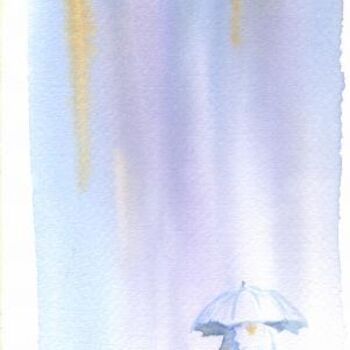 Peinture intitulée "Sous la pluie" par Davidm, Œuvre d'art originale