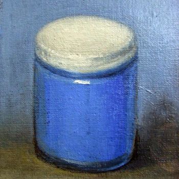 Painting titled "Glass Jar of Cobalt…" by David Moreschi, Original Artwork