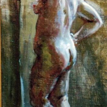 Painting titled "Female Nude" by David Moreschi, Original Artwork