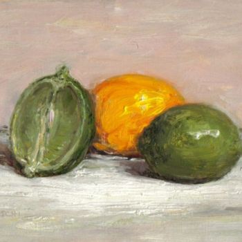 Картина под названием "Lemon and Limes" - David Moreschi, Подлинное произведение искусства