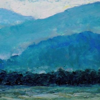Pittura intitolato "Morning Mountains" da David Moreschi, Opera d'arte originale