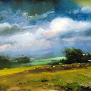 Painting titled "Moving Sky" by David Moreschi, Original Artwork