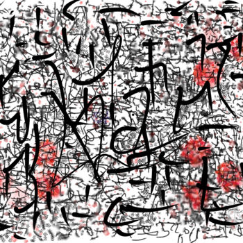 Digitale Kunst mit dem Titel "怒り - Ikari" von David Phoenix, Original-Kunstwerk, Digitale Malerei