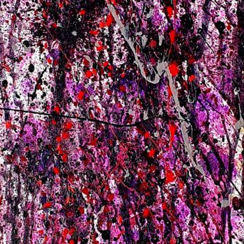 Pintura intitulada "Purple rain" por David Phoenix, Obras de arte originais, Acrílico