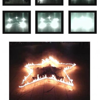 Installatie getiteld "Etoile de feu" door David Peyrou, Origineel Kunstwerk