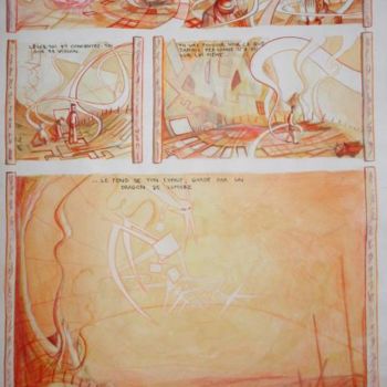 Tekening getiteld "page 5" door David Peyrou, Origineel Kunstwerk