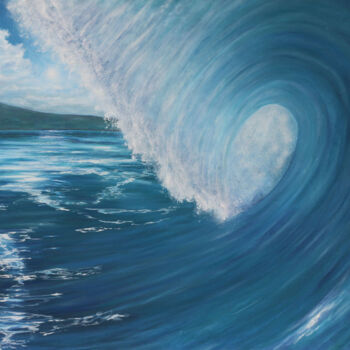 Картина под названием ""Reef" Huile sur to…" - David Quant, Подлинное произведение искусства, Масло