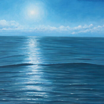 Painting titled "Peinture marine "Lu…" by David Quant, Original Artwork, Acrylic