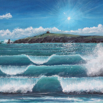 Pintura titulada "Peinture marine "Va…" por David Quant, Obra de arte original, Acrílico