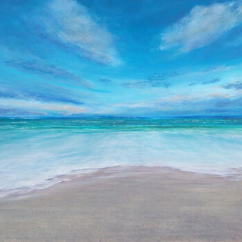 Painting titled "Peinture "Plage Hor…" by David Quant, Original Artwork, Acrylic