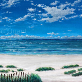 Pintura titulada "Peinture plage "La…" por David Quant, Obra de arte original, Acrílico