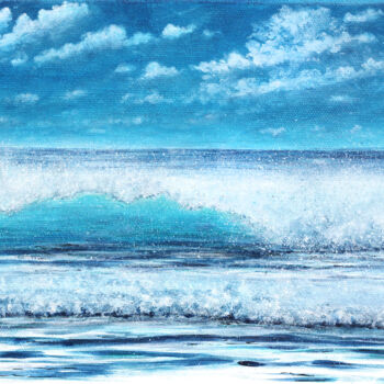 Картина под названием "Peinture marine "Mé…" - David Quant, Подлинное произведение искусства, Акрил